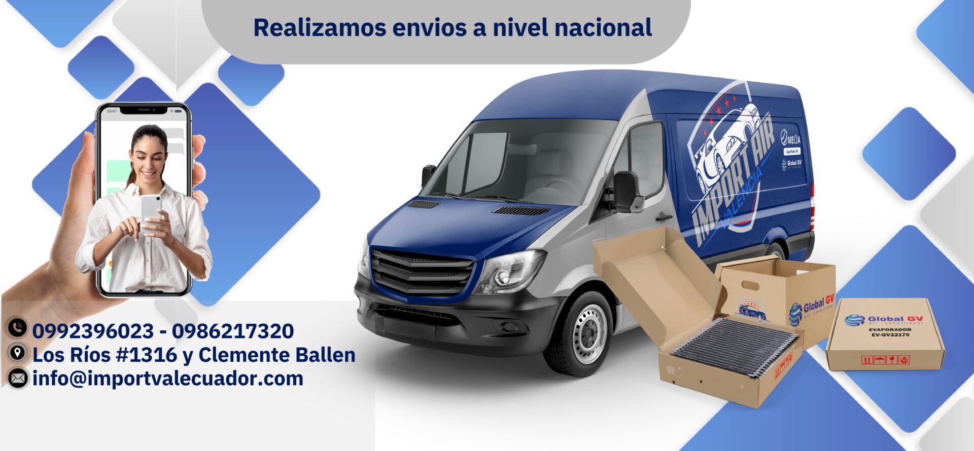CARRO AZUL NUMERO NUEVO IMPORT AIR VALENCIA SA
